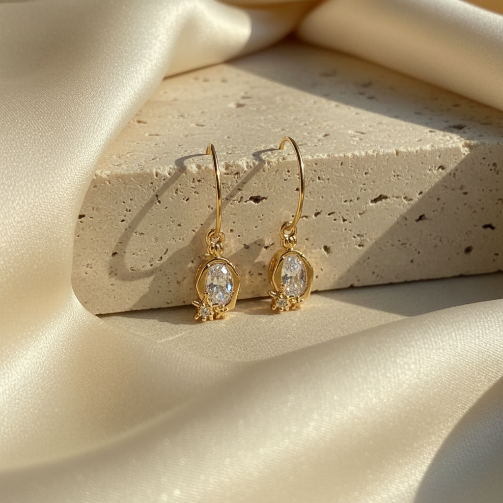 Lucky Little Starfish Hoops