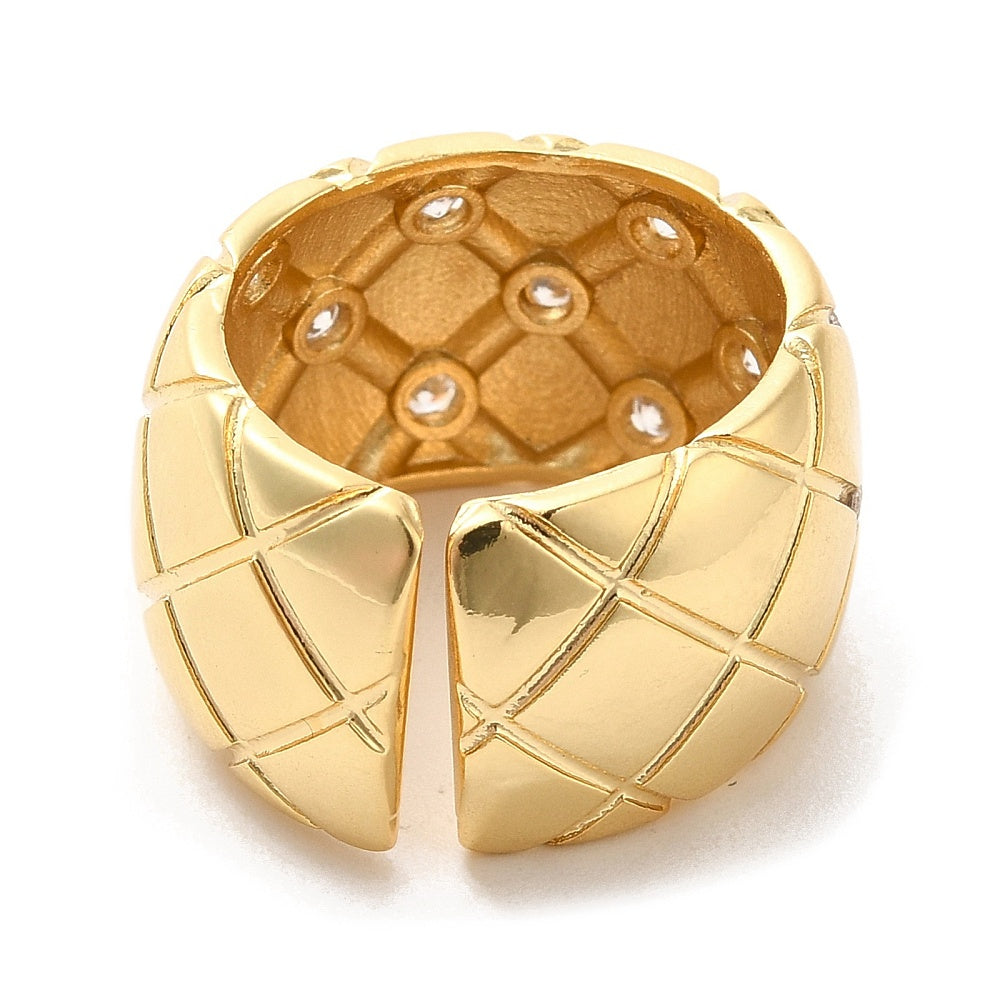 Statement Gold Plated Chunky Rhombus Ring