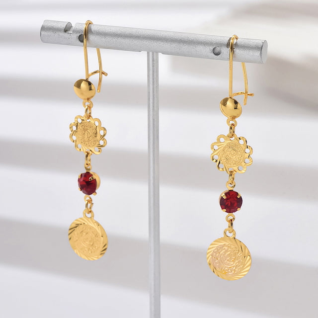 Elegant Tassel Coin Earrings