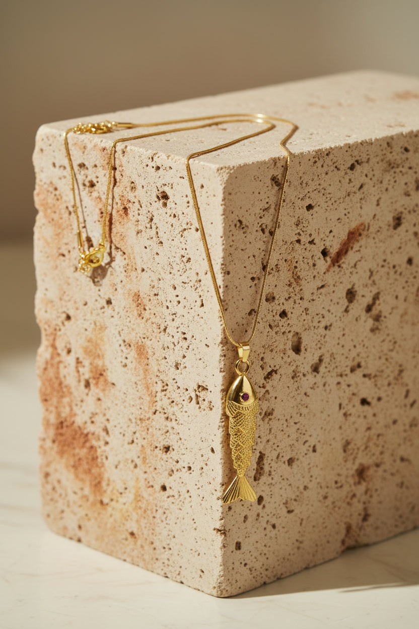 Snake Chain Koi Fish Necklace