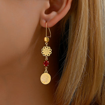 Elegant Tassel Coin Earrings