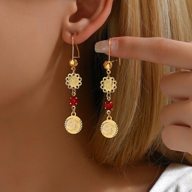 Elegant Tassel Coin Earrings