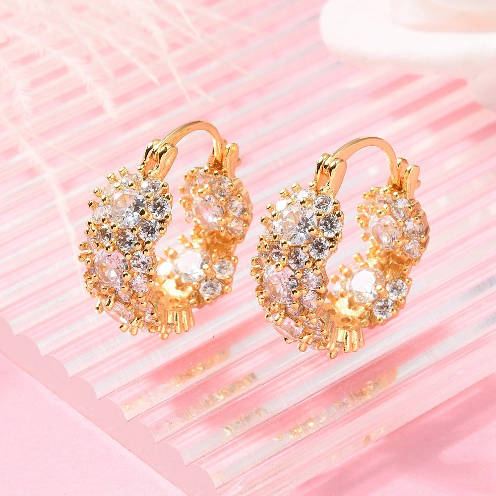 Sparkly Chunky Bling Hoops