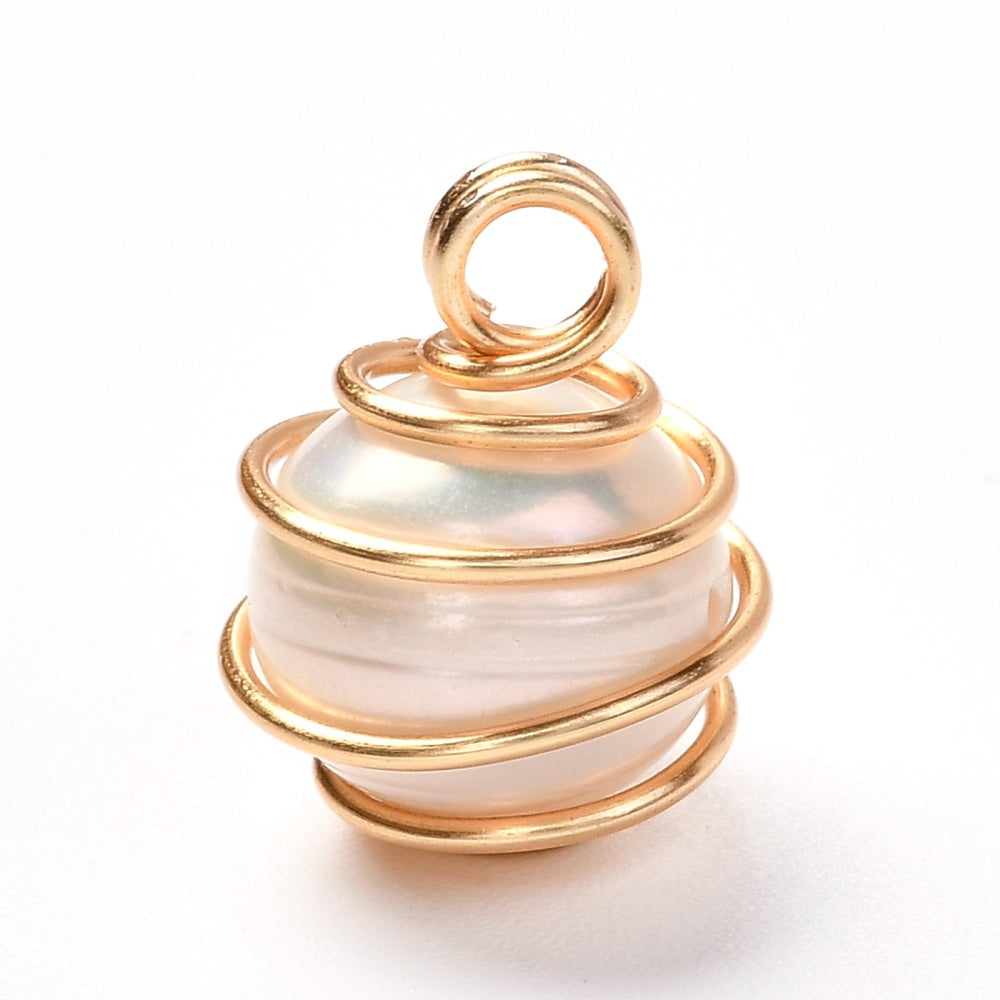 Classic Natural Cultured Pearl Earrings With A Boho Twist!