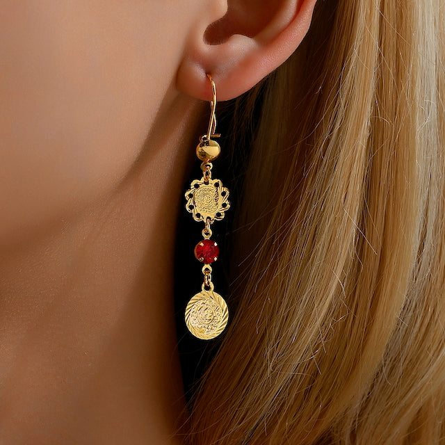 Elegant Tassel Coin Earrings