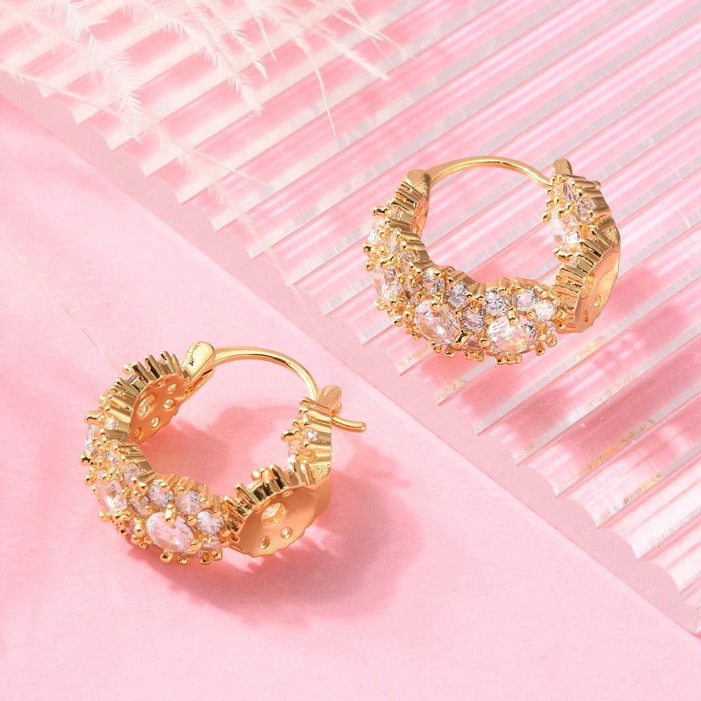 Sparkly Chunky Bling Hoops