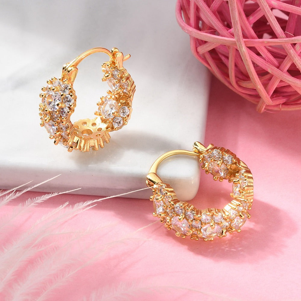 Sparkly Chunky Bling Hoops