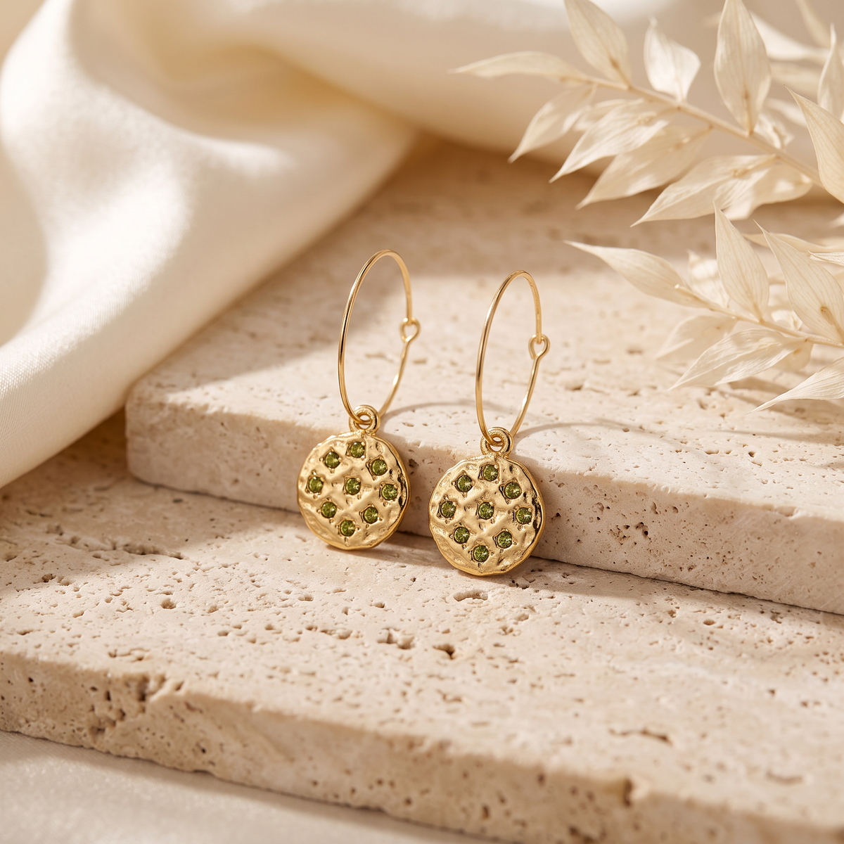 Gorgeous Olive Green Boho Earrings