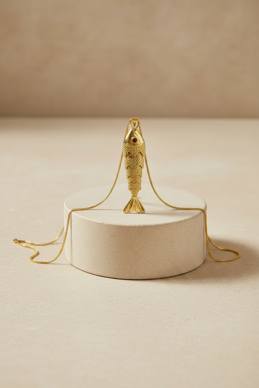 Snake Chain Koi Fish Necklace