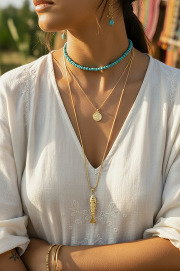 Snake Chain Koi Fish Necklace