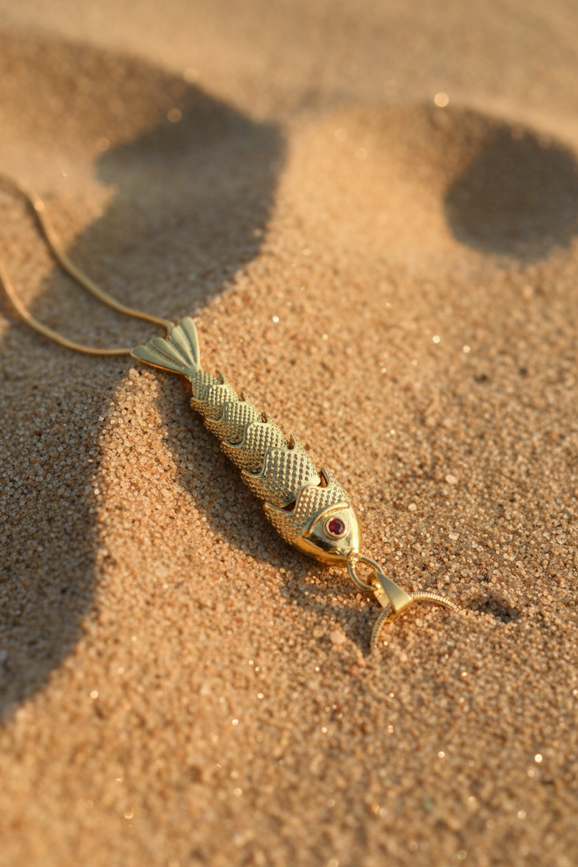 Snake Chain Koi Fish Necklace
