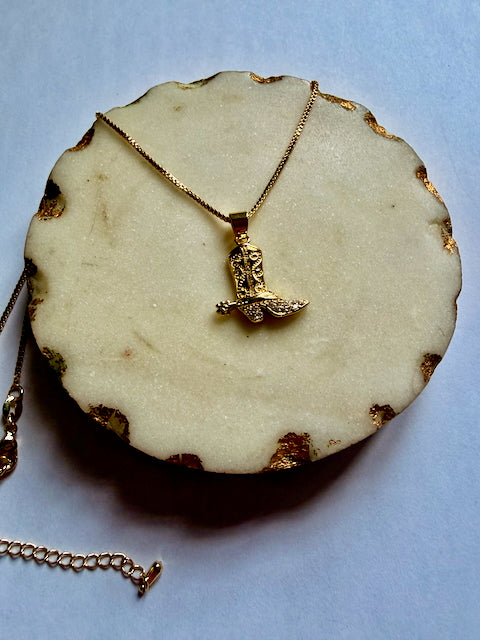 Cowboy Boot Necklace - Selling Fast!