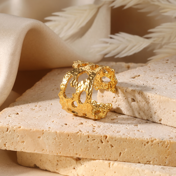Gorgeous Gold Plated Nugget Ring