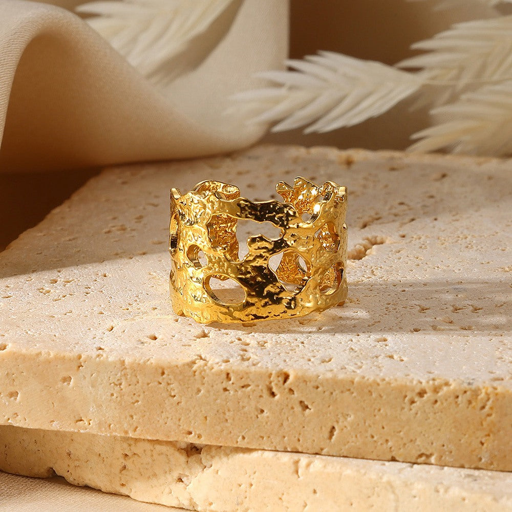 Gorgeous Gold Plated Nugget Ring