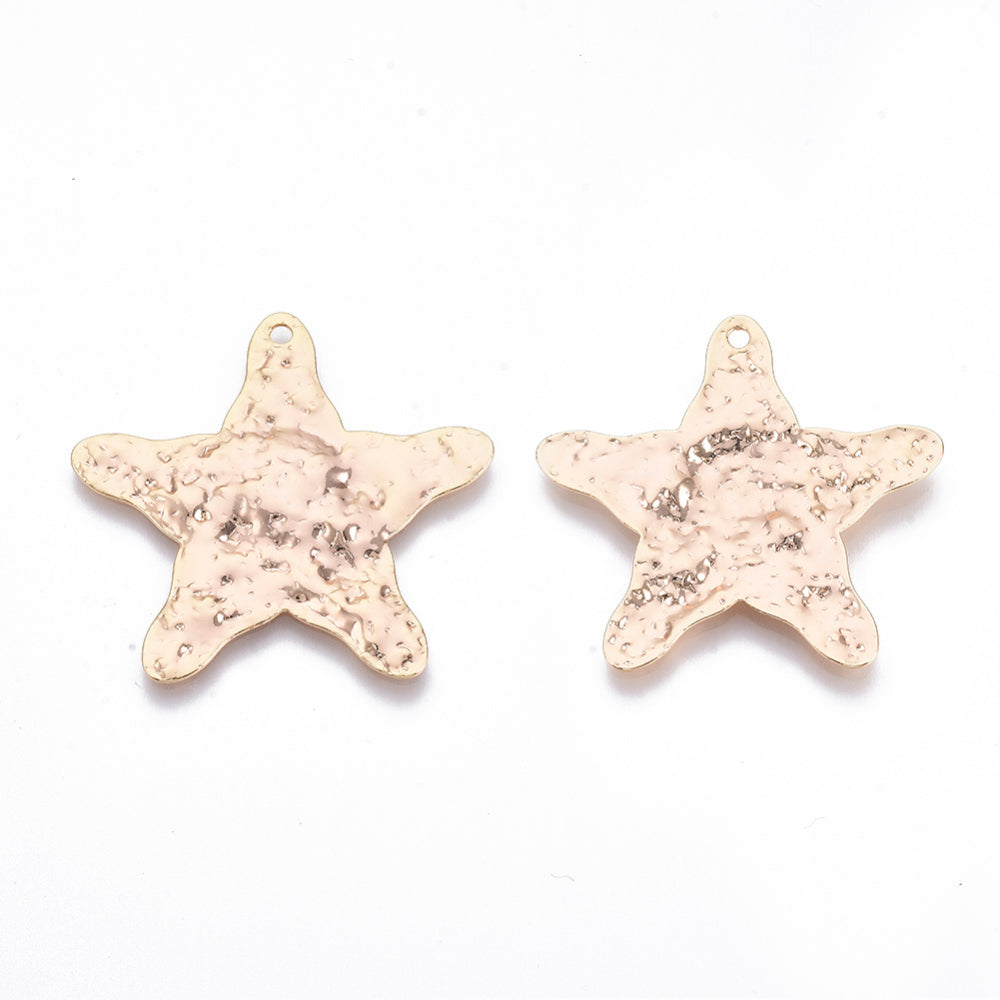 Holiday Star Fish Basketball Hoop Earrings
