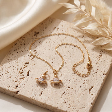 Gorgeous Boho Planet and Stars Necklace