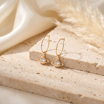 Gorgeous Boho Planet and Stars Earrings