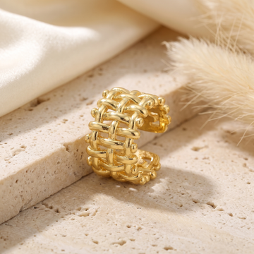 Chunky Wide Woven Ring